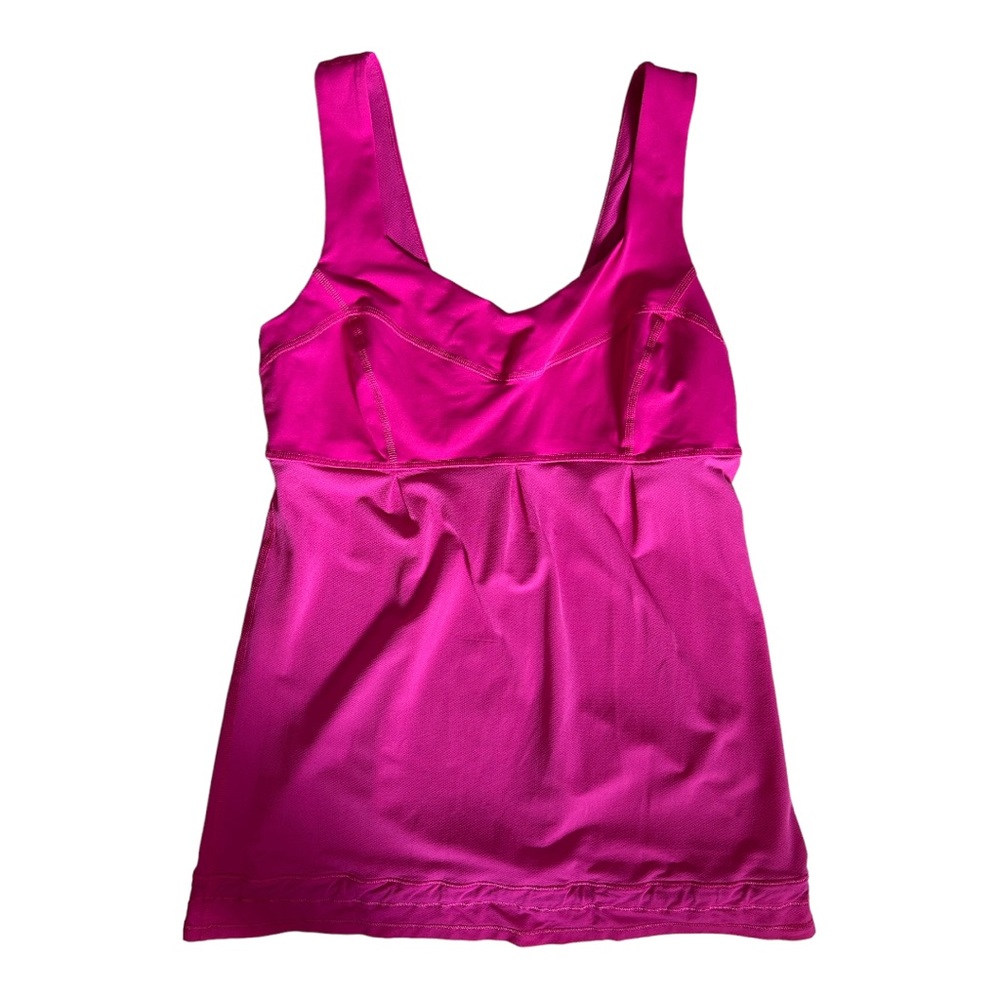Lululemon Run Empire Waist Pink Drawstring Tank Size 8